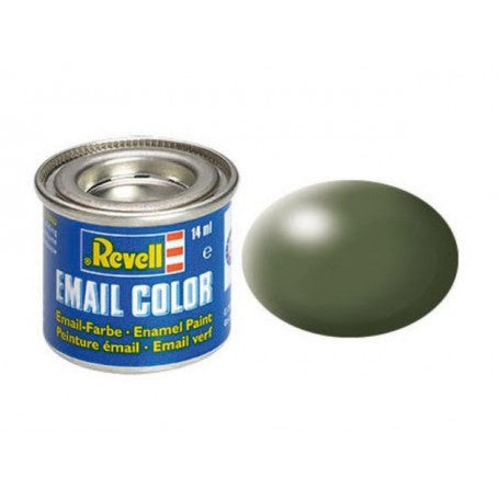 Revell 32361 14ml Enamel Olive Green Silk Tinlets (6/Bx)