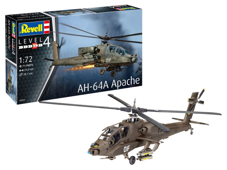 Revell 3824 1/144 AH64A Apache Combat Helicopter