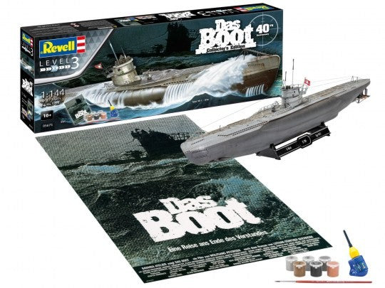 Revell 5675 1/144 German U-Boat Type VIIC U96 Submarine 40th Anniversary Collector Edition w/paint & glue