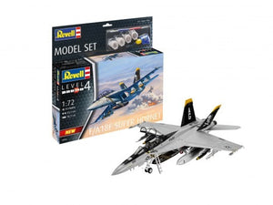Revell 63834 1/72 F/A18F Super Hornet Fighter w/paint & glue