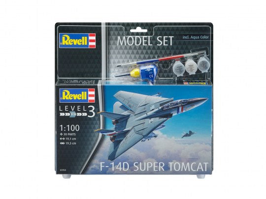 Revell 63950 1/100 F14D Super Tomcat Fighter w/paint & glue