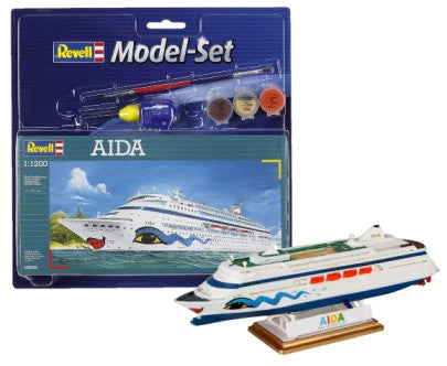 Revell 65805 1/1200 Aida German Cruise Liner w/paint & glue (D)