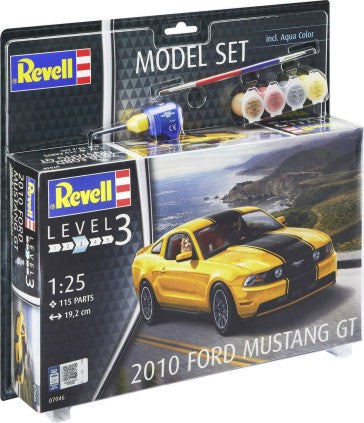 Revell 67046 1/25 2010 Ford Mustang GT Car w/paint & glue