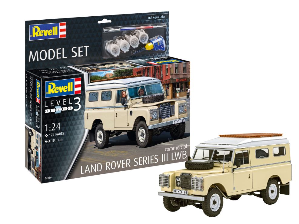 Revell 67056 1/24 Land Rover Series III LWB Commercial Vehicle w/paint & glue
