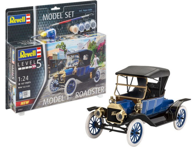 Revell 67661 1/24 1913 Ford Model T Roadster w/paint & glue (D)