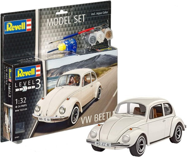 Revell 67681 1/32 VW Beetle Car w/paint & glue