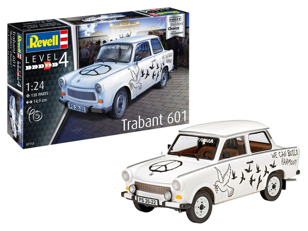 Revell 67713 1/24 Trabant 601 Car w/paint & glue
