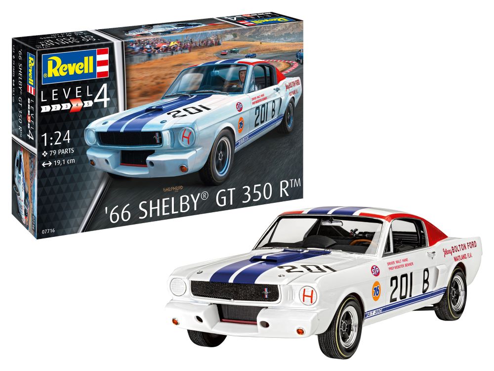 Revell 67716 1/24 1965 Shelby GT350 R Race Car w/paint & glue