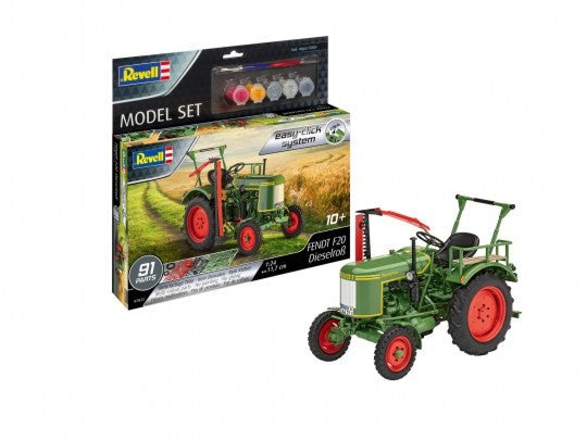 Revell 67822 1/24 Fendt F20 Diesel Tractor (Snap) w/paint & glue
