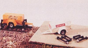 Railway Express Miniatures 2009 N Scale Construction Equipment -- Generator/Compressor Trailer w/Hy-Rail Wheels