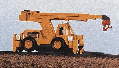 Railway Express Miniatures 2131 N Scale MOW Equipment -- Hydraulic High Rail MOW Crane