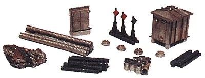 Railway Express Miniatures 2141 N Scale Railroad Yard Detail Set