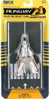 Runway 27 110 F14 Tomcat (Gray w/Red & White Stripes) Military Plane