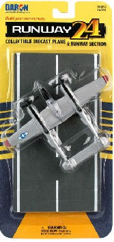Runway 41 180 P38J Lightning USAAF WWII (Silver) Plane