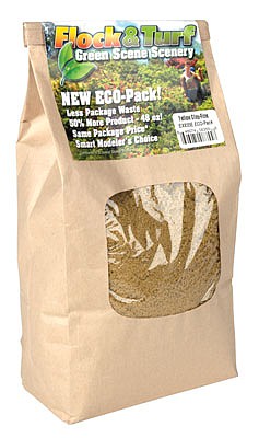 Scenic Express 835E All Scale Flock & Turf Ground Cover ECO Pack Bag - 48oz 1.4L -- Fine - Yellow Clay