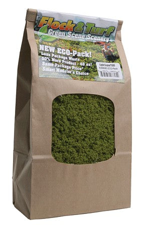 Scenic Express 860E All Scale Super Turf Ground Cover ECO Pack Bag - 48oz 1.4L -- Light Green