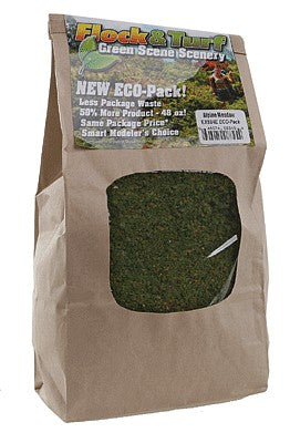 Scenic Express 884E All Scale Flock & Turf Ground Cover ECO Pack Bag -- Alpine Meadown Blend 48oz 1.4l