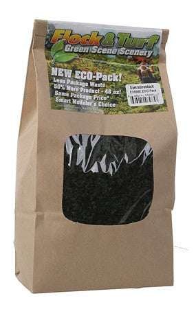 Scenic Express 898E All Scale Flock & Turf Ground Cover ECO Pack Bag - 48oz 1.4L -- Adirondack Dark Blend