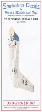 Starfighter Decals 350210 1/350 S3 Viking VS21 Fighting Redtails 1984 for TAM & TSM