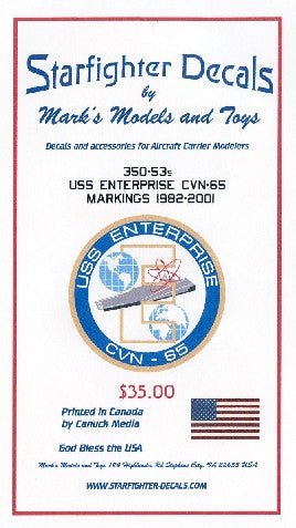 Starfighter Decals 35053 1/350 USS Enterprise CVN65 1982-01 for TAM