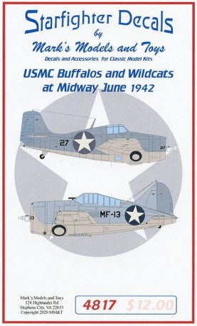 Starfighter Decals 4817 1/48 USMC Buffalos & Wildcats at Midway June 1942 for TAM & SHY