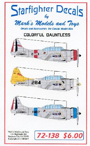 Starfighter Decals 72138 1/72 Colorful Dauntless