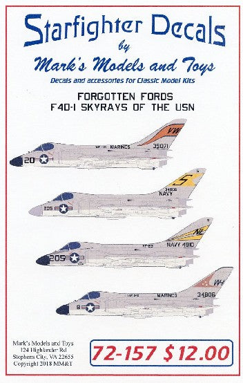 Starfighter Decals 72157 1/72 Forgotten Fords F4D1 Skyrays of the USN for TAM