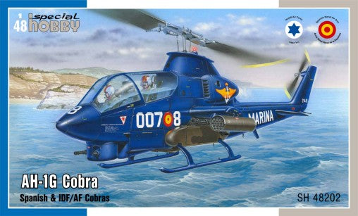 Special Hobby 48202 1/48 AH1G Cobra Helicopter w/Spanish & IDF Cobras Markings