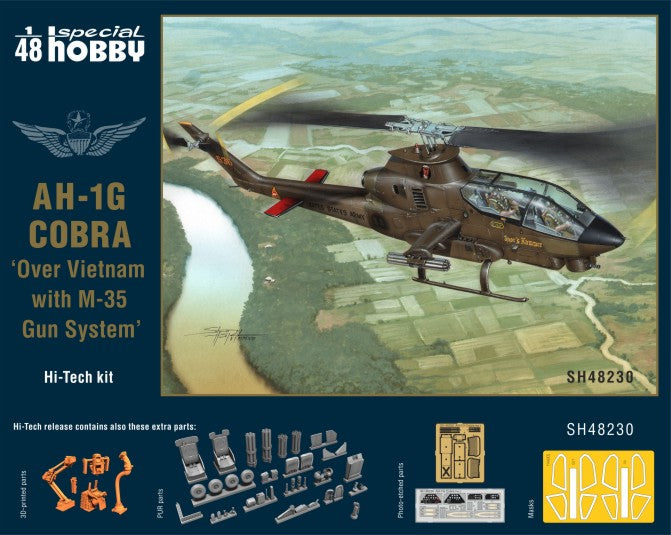 Special Hobby 48230 1/48 AH1G Cobra US Army Helicopter over Vietnam w/M35 Gun System (Hi-Tech)