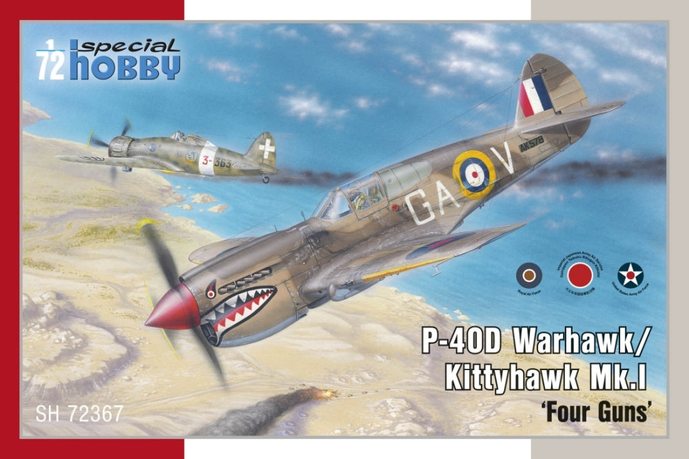 Special Hobby 72367 1/72 P40D Warhawk/Kittyhawk Mk I Four Guns Fighter