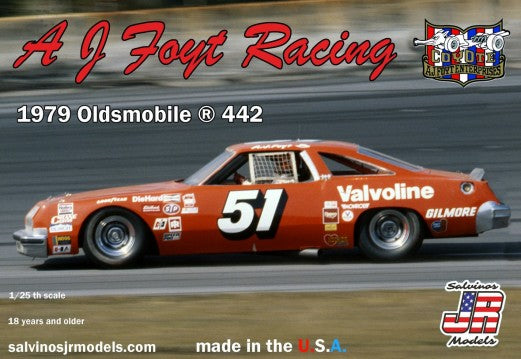 Salvinos Jr Models 19792 1/25 AJ Foyt Racing #51 1979 Oldsmobile 442 Race Car