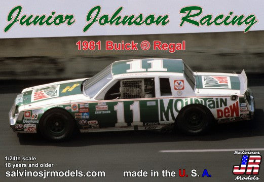 Salvinos Jr Models 19815 1/24 Junior Johnson Racing Darrell Waltrip #11 1981 Buick Regal Race Car