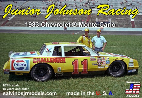 Salvinos Jr Models 19833 1/24 Junior Johnson Racing Darrell Waltrip #11 1983 Chevrolet Monte Carlo Race Car