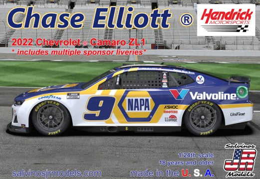 Salvinos Jr Models 2022CEM 1/24 Chase Elliott 2022 NASCAR Next Gen Chevrolet Camaro ZL1 Race Car (Napa) (Ltd Prod)