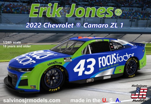 Salvinos Jr Models 2022EJP 1/24 Erik Jones 2022 NASCAR Next Gen Chevrolet Camaro ZL1 Race Car (Primary Livery) (Ltd Prod) (D)