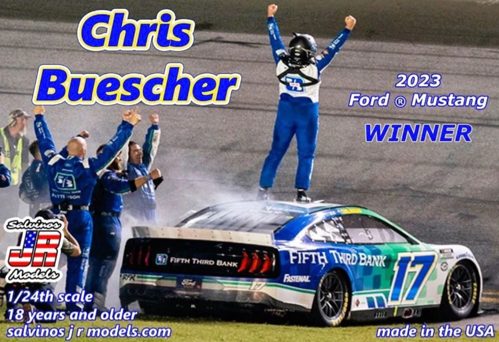 Salvinos Jr Models 2023CBD 1/24 Chris Buescher 2023 NASCAR Ford Mustang Champion Race Car (Daytona 400) (Ltd Prod)