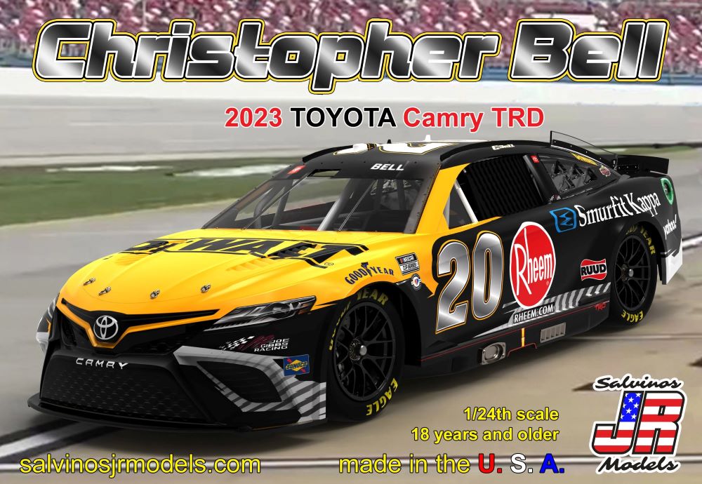 Salvinos Jr Models 2023CBP 1/24 Christopher Bell 2023 NASCAR Toyota Camry TRD Race Car (Primary Livery) (Ltd Prod)