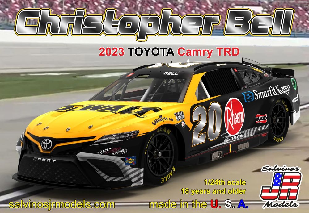 Salvinos Jr Models 2023CBP 1/24 Christopher Bell 2023 NASCAR Toyota Camry TRD Race Car (Primary Livery) (Ltd Prod)