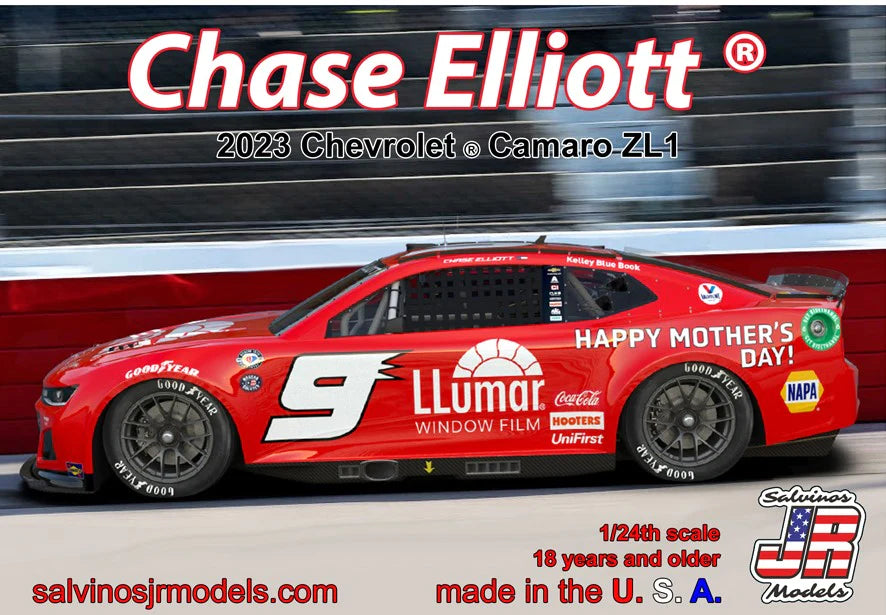 Salvinos Jr Models 2023CED 1/24 Chase Elliott 2023 NASCAR Chevrolet Camaro ZL1 Race Car (LLumar) (Ltd Prod)
