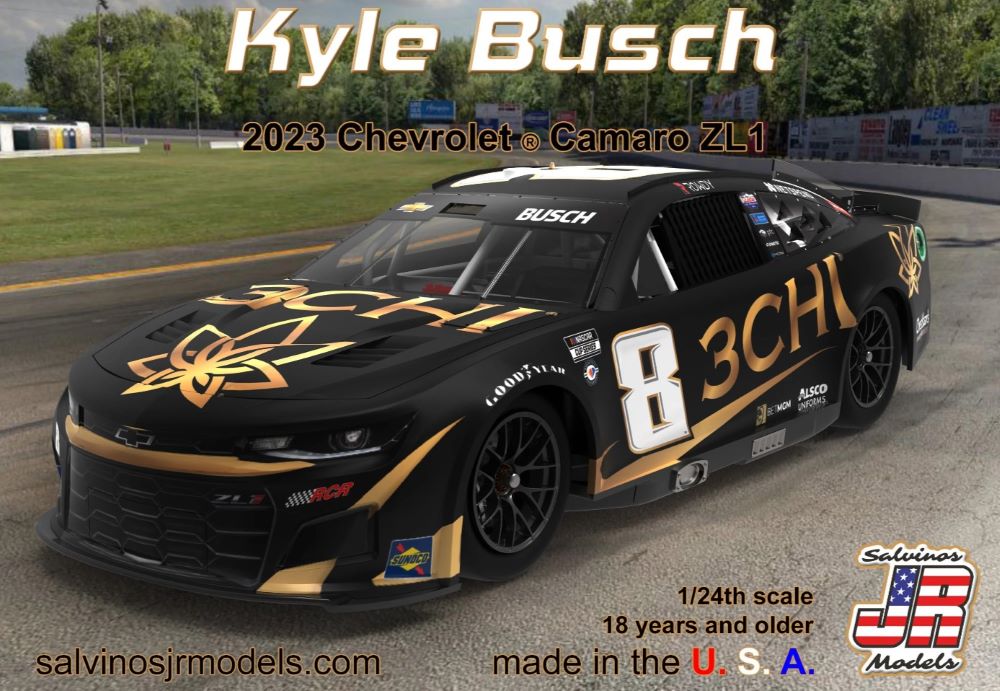 Salvinos Jr Models 2023KBP 1/24 Kyle Busch 2023 NASCAR Chevrolet Camaro ZL1 Race Car (Primary Livery) (Ltd Prod)