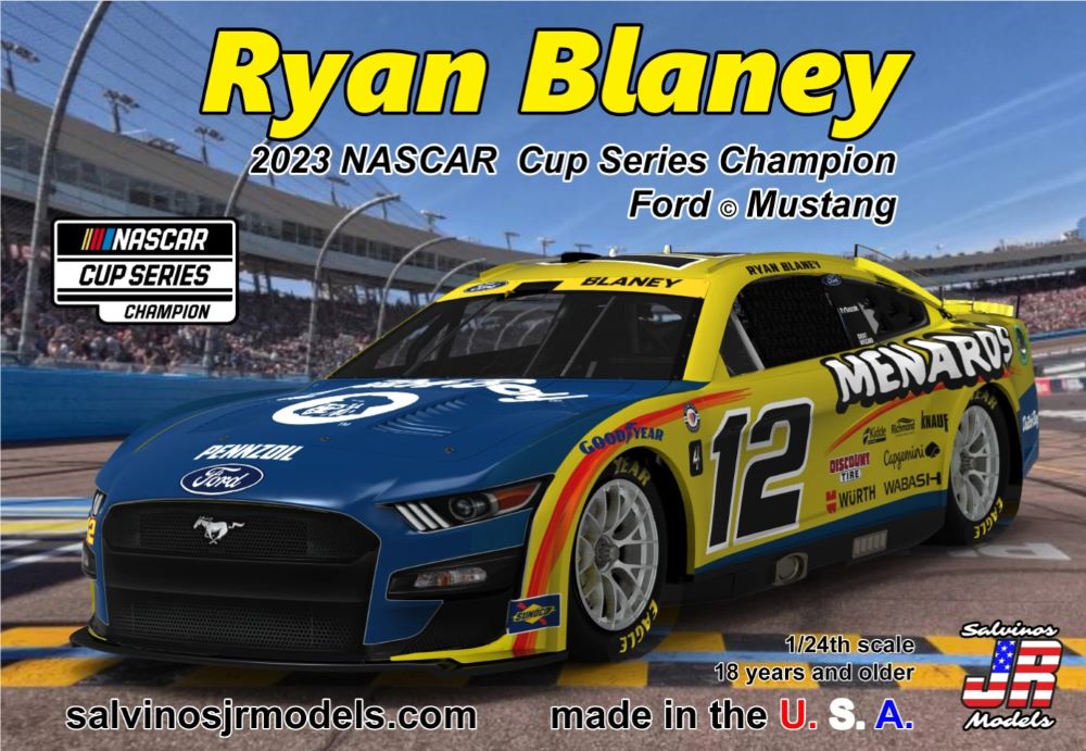 Salvinos Jr Models 2023RBPX 1/24 Ryan Blaney 2023 NASCAR Ford Mustang Champion Race Car (Phoenix Raceway) (Ltd Prod)