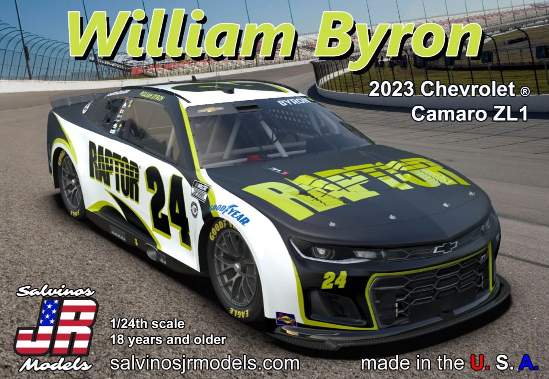 Salvinos Jr Models 2023WBP 1/24 William Byron 2023 NASCAR Chevrolet Camaro ZL1 Race Car (Primary Livery) (Ltd Prod)