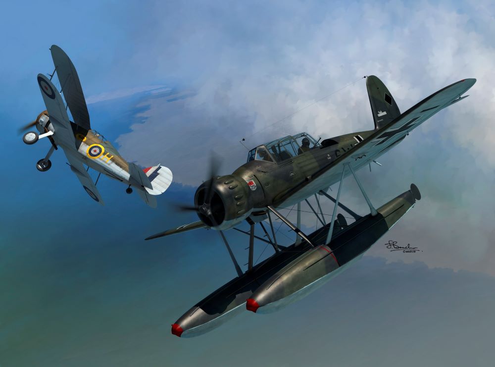 Sword Models 72120 1/72 Arado Ar196A2 Versus Sea Gladiator over Norway Seaplane (2 in 1)