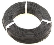 Stevens Motors 1052 BLACK 22-Gauge Single Strand Copper Plastic Coated Wire 32'/Roll