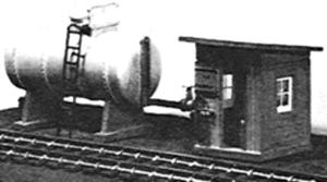 Stewart Products 107 HO Scale Oil Storage Tank/Pump House -- 1-1/4 x 4" 3.2 x 10.2cm