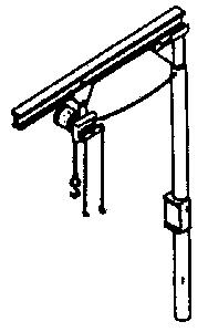 Stewart Products 1214 N Scale "I"-Beam Crane Hoist