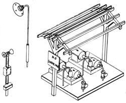 Stewart Products 215 HO Scale Oil Pump & Shelter -- 1 x 1-3/8" 2.5 x 3.5cm
