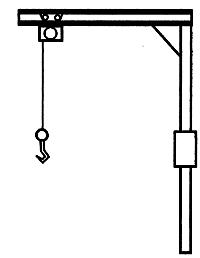 Stewart Products 2214 O Scale I-Beam Crane Hoist Kit -- 15' Scale Height, 10' Length
