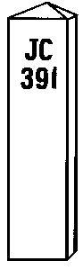 Stewart Products 856 HO Scale Mileposts -- Concrete, 3-Sided