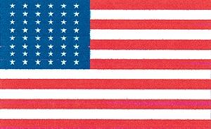 Stewart Products 948 HO Scale Flag/Pole/Base Kit -- United States (48 Stars, 1912-1959)